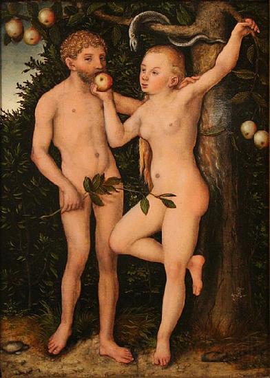 Lucas  Cranach Adam and Eve Norge oil painting art